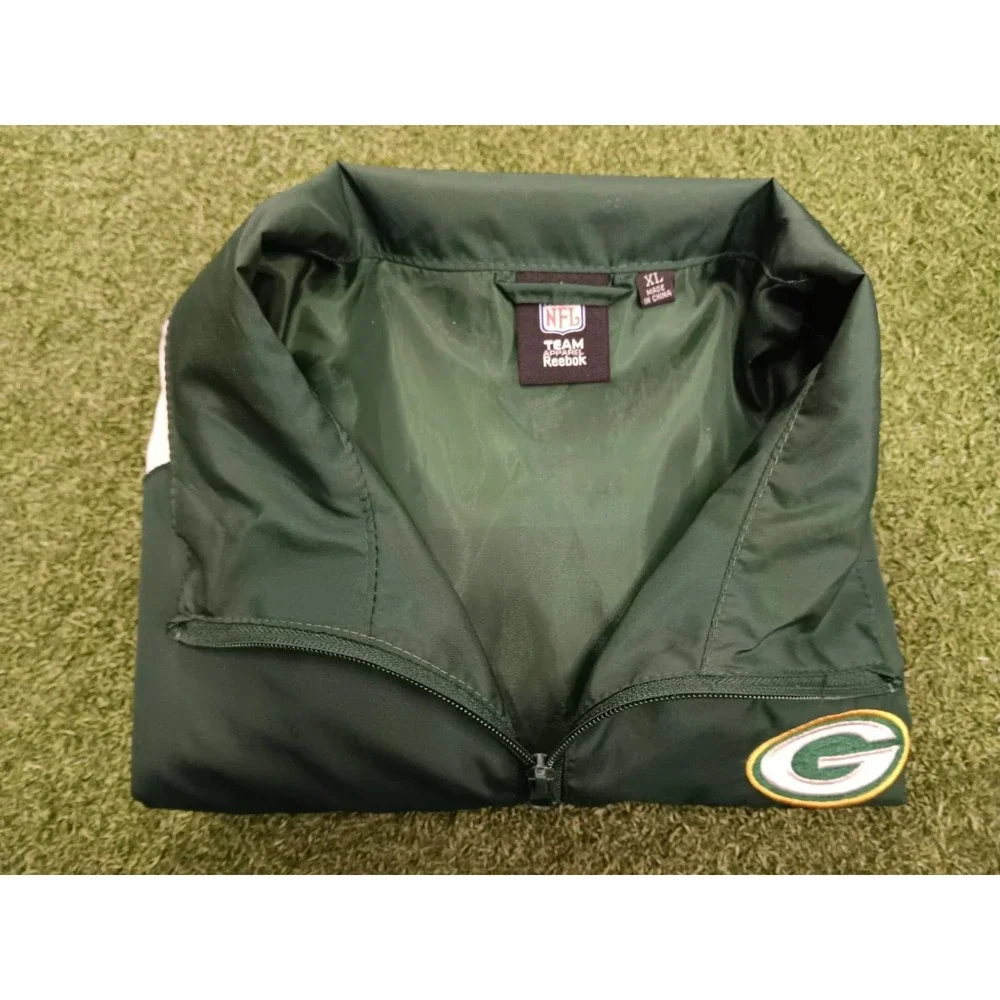 Green Bay Packers‎ Vintage Y2K Reebok Windbreaker Jacket Mens XL  NFL  Apparel